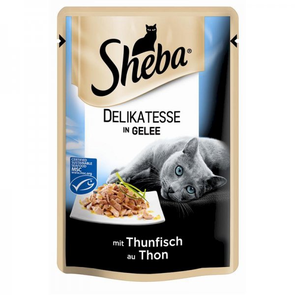 Sheba Delicato mit Thunfisch in Gelee 12x85g