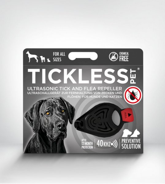 TickLess PET Ultraschallgerät gegen Zecken & Flöhe - Schwarz