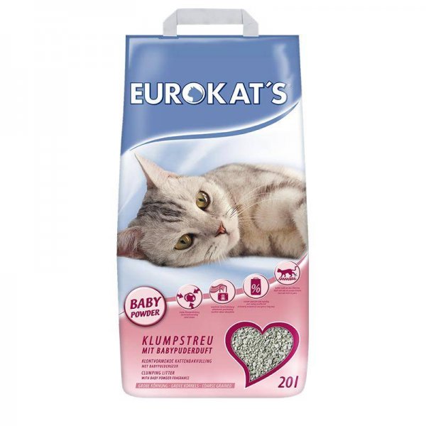 Eurokats Katzenstreu mit Babypuder 20 Liter