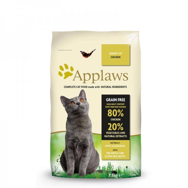 Applaws Cat Trockenfutter Senior mit Hühnchen 7,5 kg