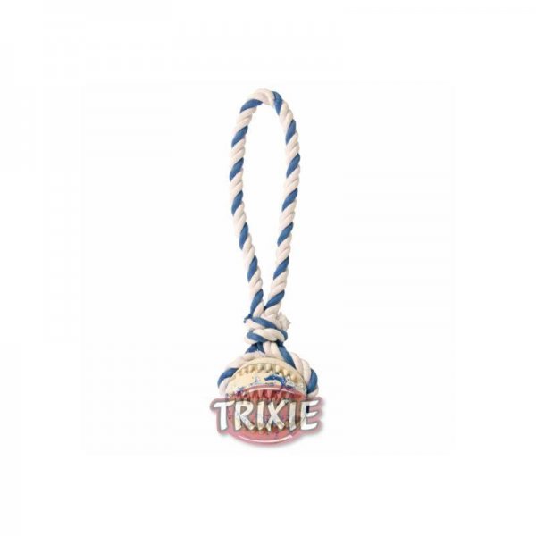 Trixie Naturgummiball am Seil 7 cm 24 cm