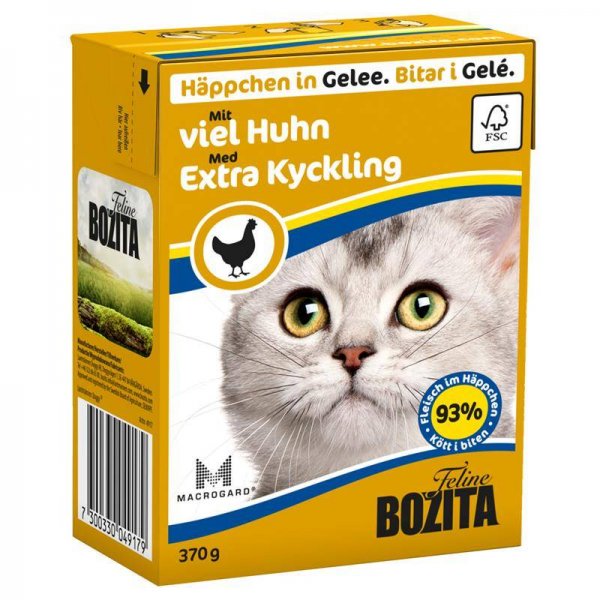 Bozita Cat Tetra Recard Häppchen in Gelee mit viel Huhn 370g