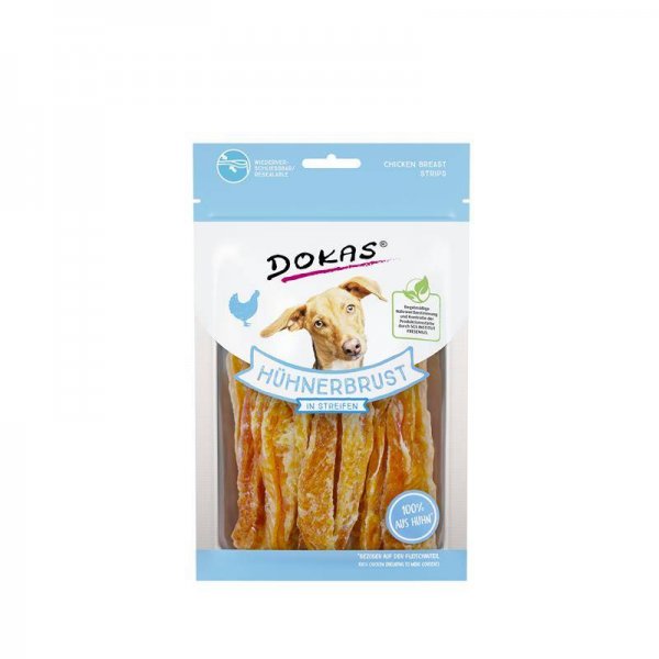 Dokas Hundesnack Hühnerbrust in Streifen 70g