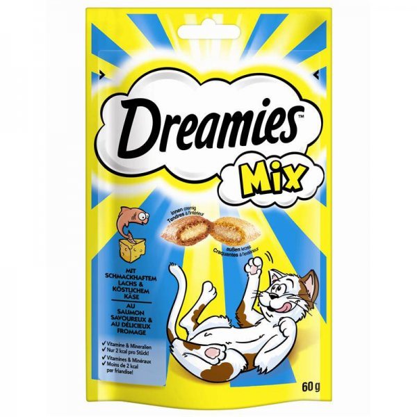Dreamies Cat Snacks Mix mit Lachs & Käse 60g