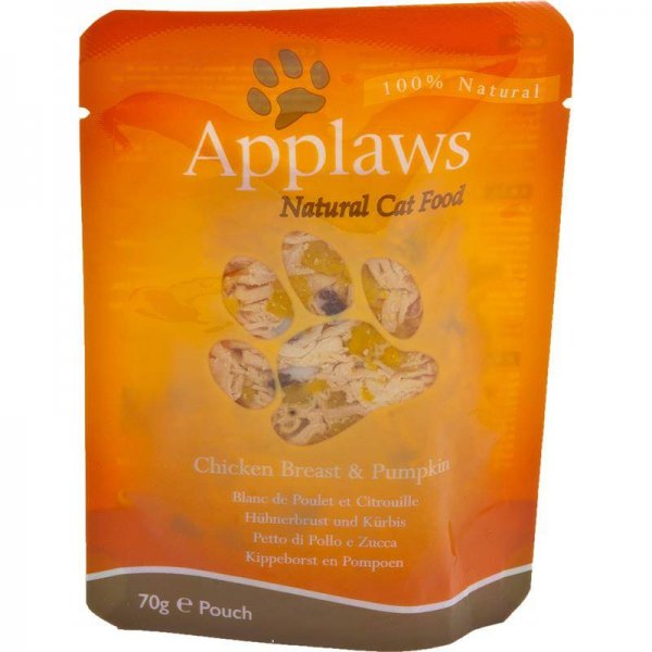 Applaws Cat Nassfutter in Portionsbeutel mit Hühnchenbrust & Kürbis 70 g