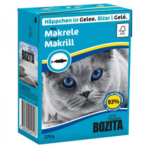Bozita Cat Tetra Recard Häppchen in Gelee Makrele 370g