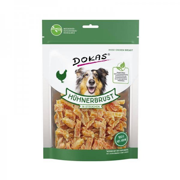 Dokas Hundesnack Hühnerbrust in Stückchen 200g