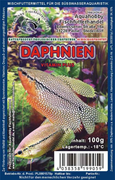 Daphnia (Wasserflöhe) Frostfutter 100g