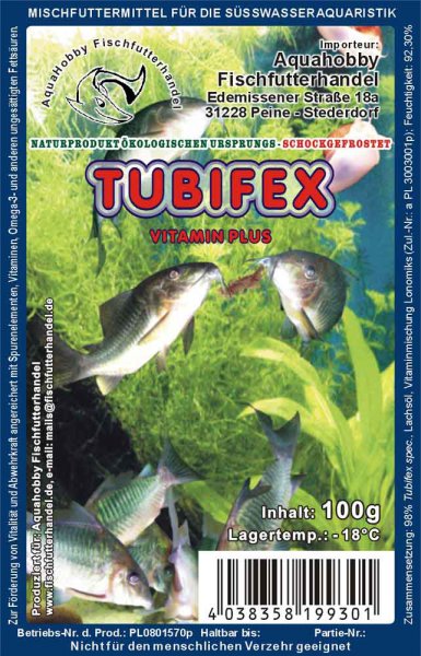 Tubifex Frostfutter 100g