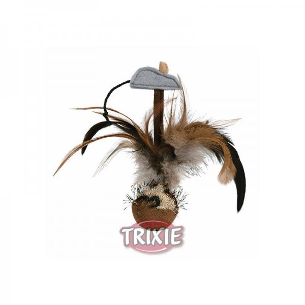 Trixie Federball mit Maus 15 cm
