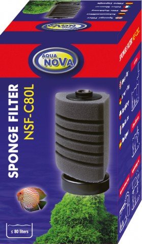 Eckschwammfilter / Sponge filter (luftbetriebener Innenfilter) für die Aquarienecke bis 80 Liter