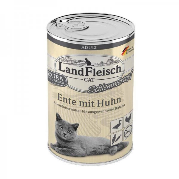 LandFleisch Cat Adult Schlemmertopf mit Ente & Huhn 400 g