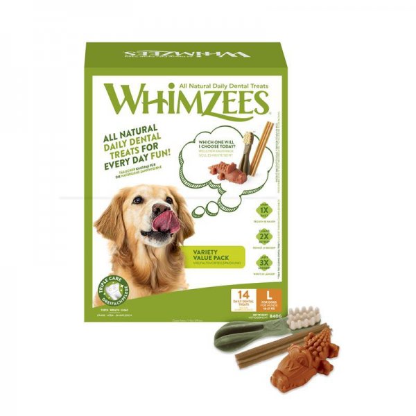 Whimzees Dog Snack Variety Value Box L 14 Stück