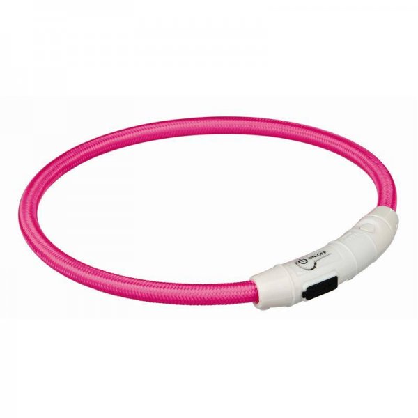 Trixie Flash Leuchtring USB pink M-L 45 cm/7 mm