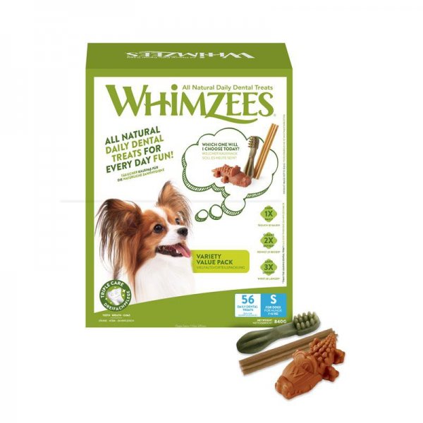 Whimzees Dog Snack Variety Value Box S 56 Stück