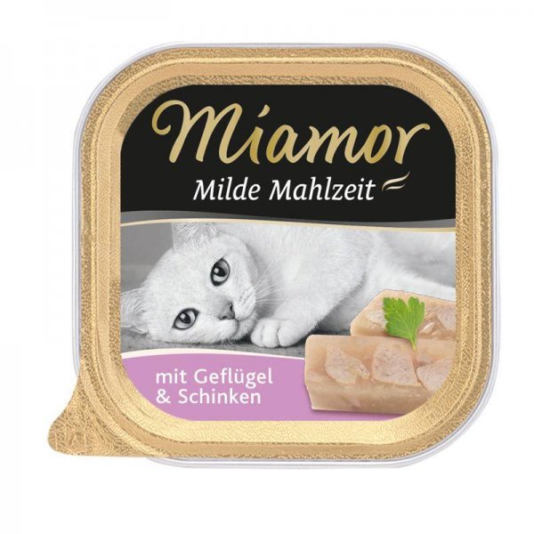 Miamor Schale Milde Mahlzeit Geflügel & Schinken 100g