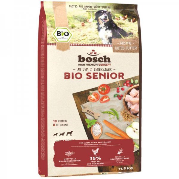Bosch Dog Bio Senior Hühnchen & Preiselbeere 11,5kg