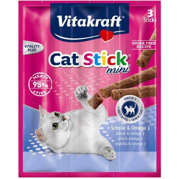 Vitakraft Cat Stick mini Scholle & Omega 3 3 Stück