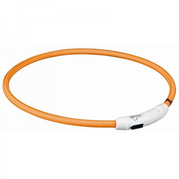 Trixie Flash Leuchtring USB orange L-XL 65 cm/7 mm