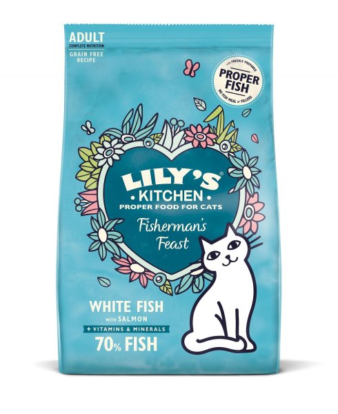 Lilys Kitchen Cat Fishermans Feast White Fish with Salmon 800g