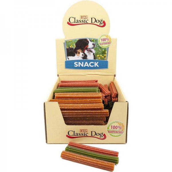 Classic Dog Snack Kaustange glutenfrei Mini 12cm in natur, rot oder grün